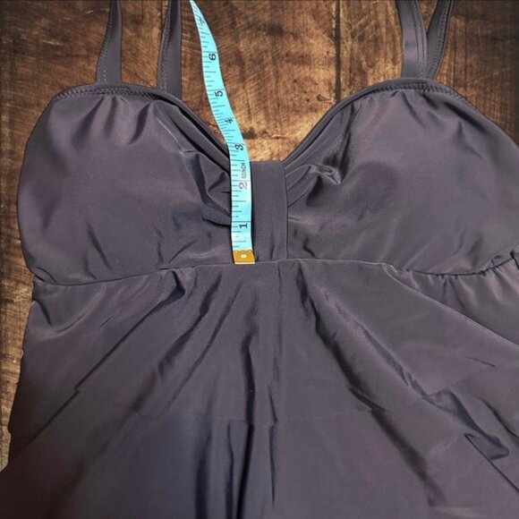 BeachSissi Ruffle Hem Black Adjustable Straps Tankini Bathing Suit Size S NWT - Picture 11 of 12